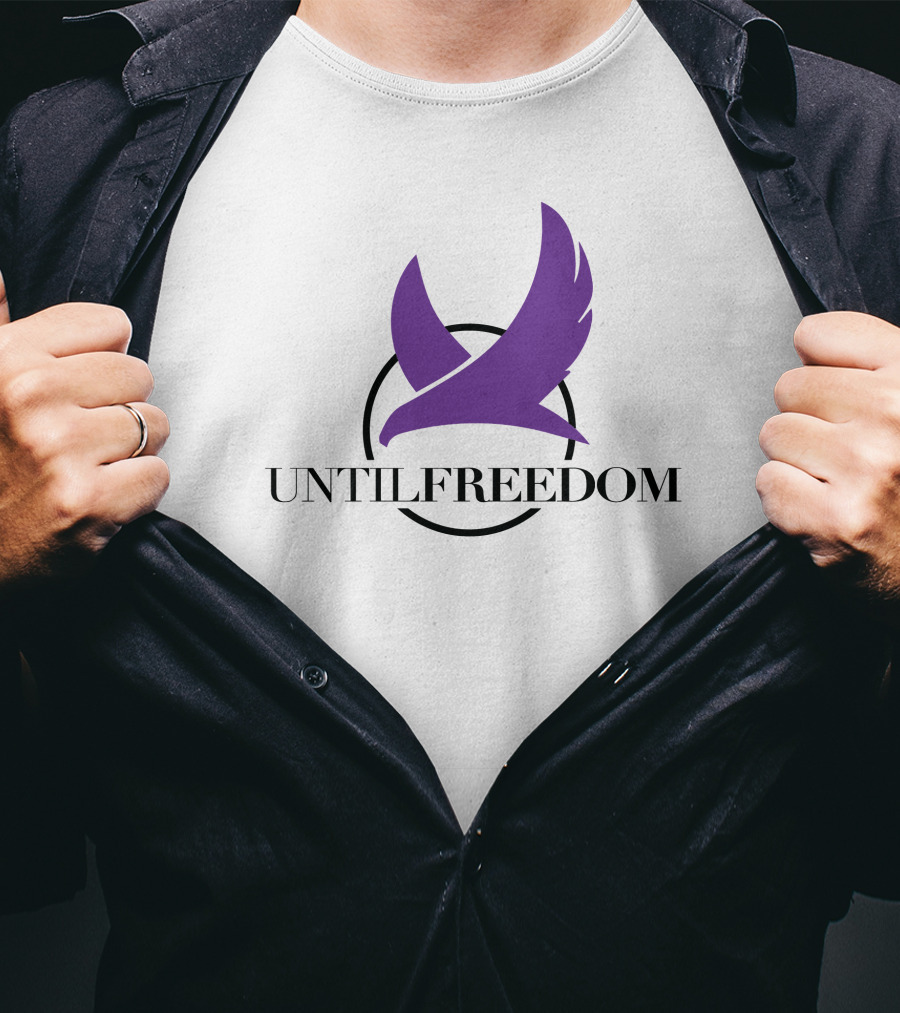 UNTILFREEDOM Purple Bird In Circle T-Shirt