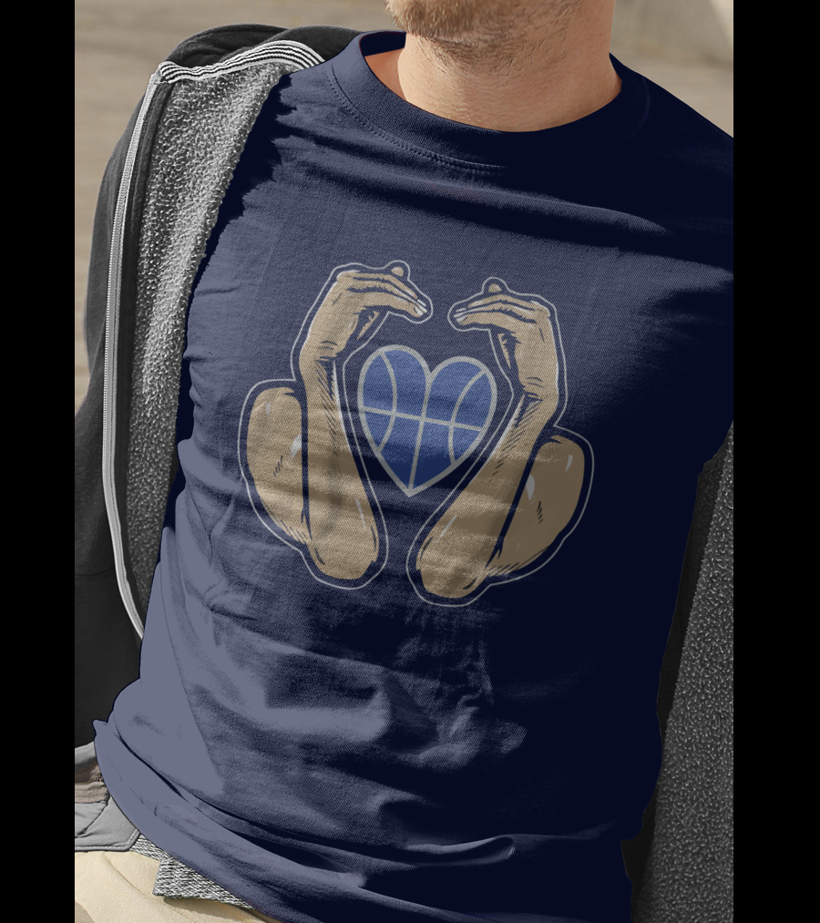 Basketball Heart With Flexed Arms T-Shirt