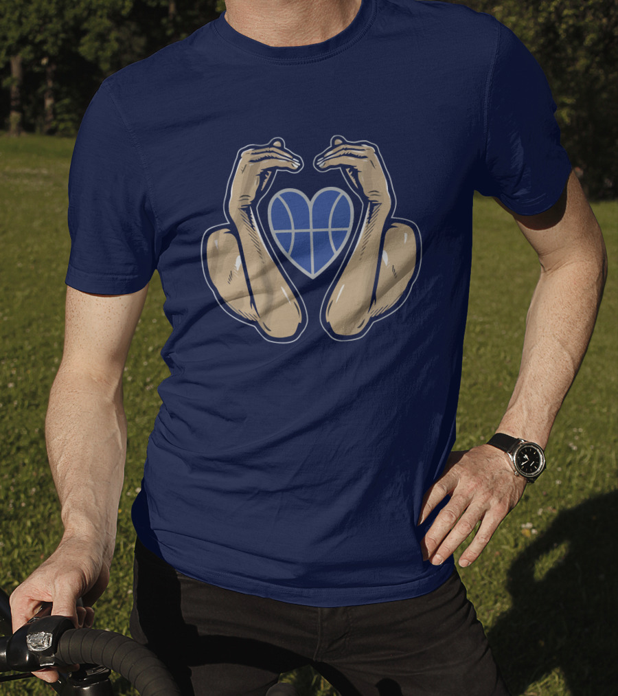 Basketball Heart With Flexed Arms T-Shirt