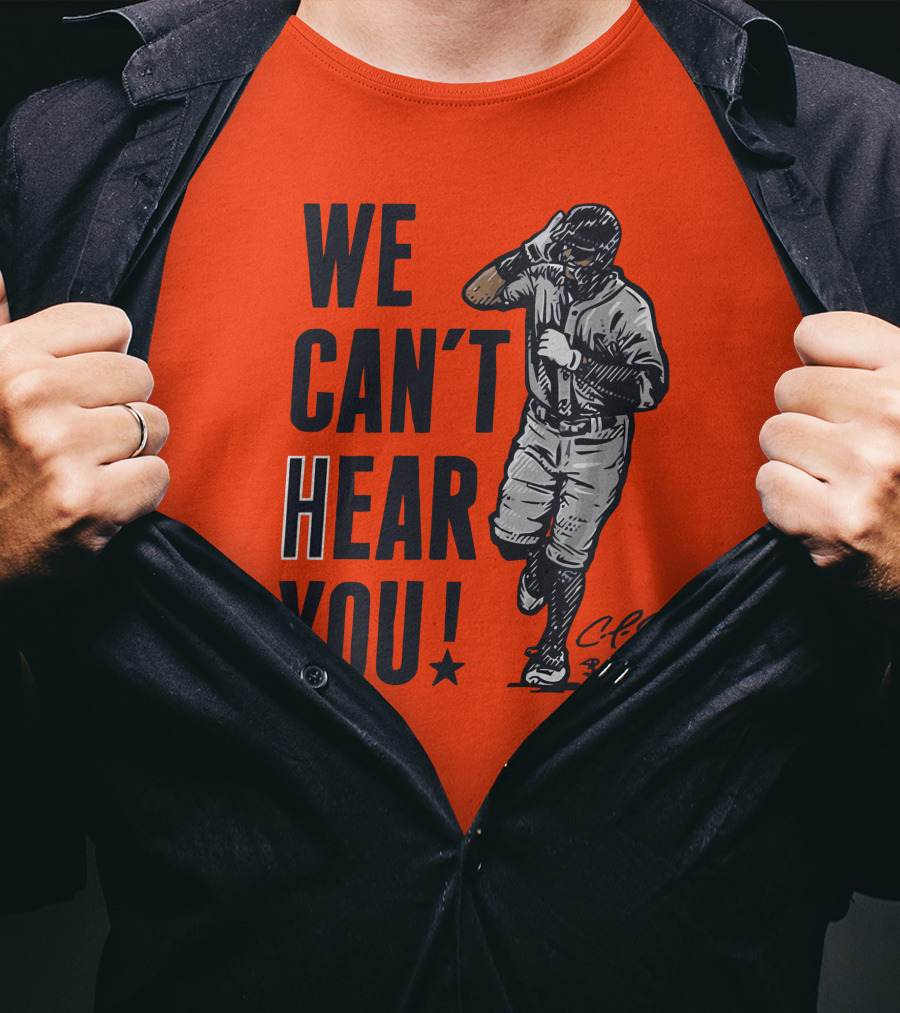 We Can't Hear You Baseball Celebration CFC 37 T-Shirt