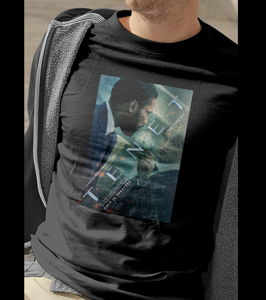 Christopher Nolan Tenet New Film Only In Theaters Time Runs Out T-Shirt