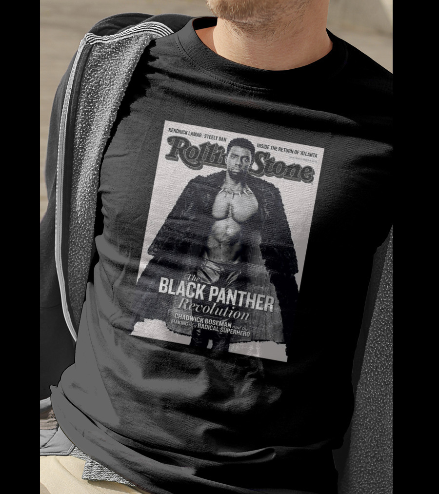 Rolling Stone Black Panther Revolution Chadwick Boseman Radical Superhero T-Shirt