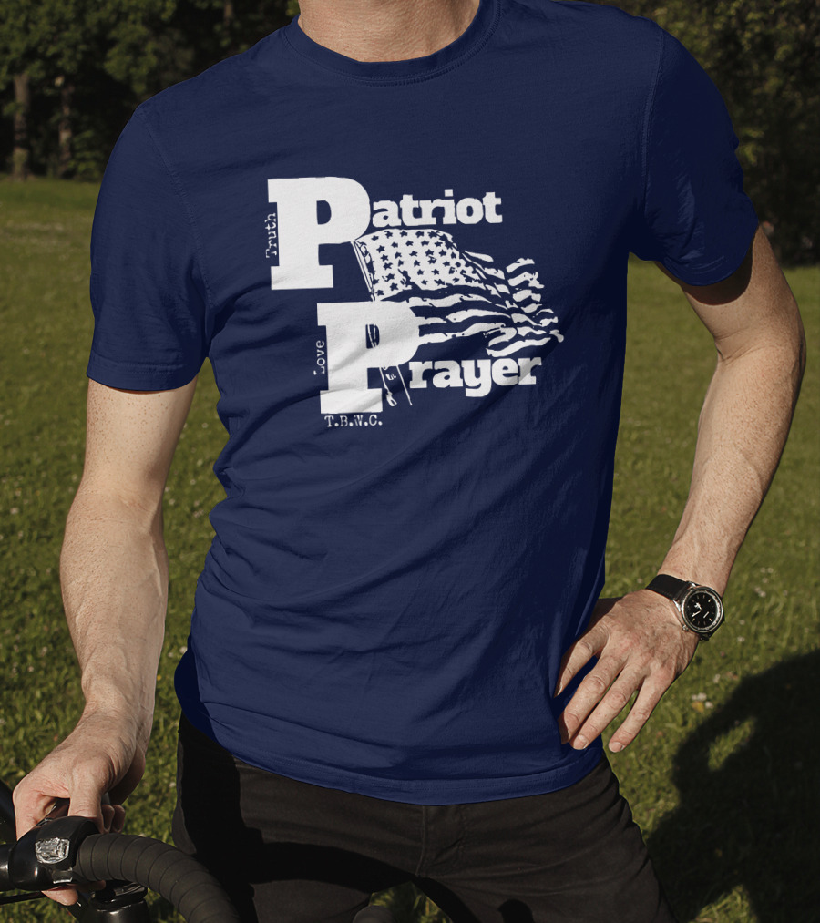 Truth Love Patriot Prayer T.B.W.C. American Flag T-Shirt