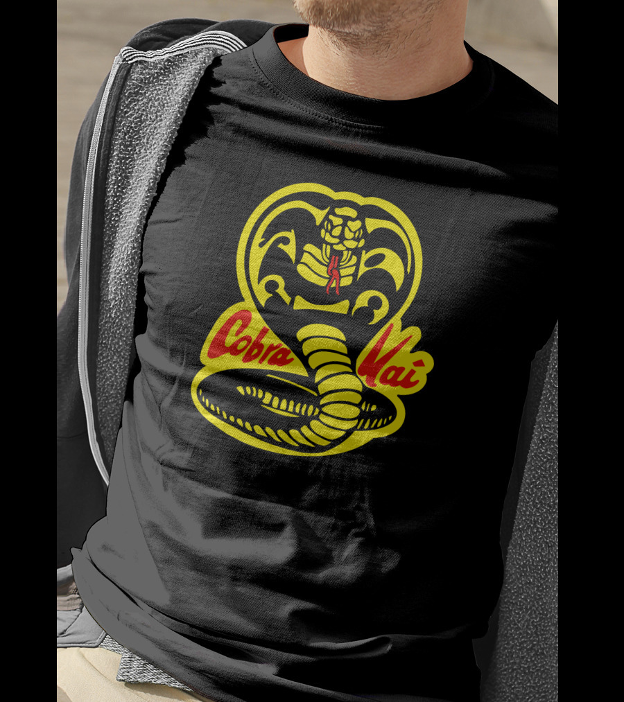 Cobra Kai Snake Logo Karate Series Yellow T-Shirt