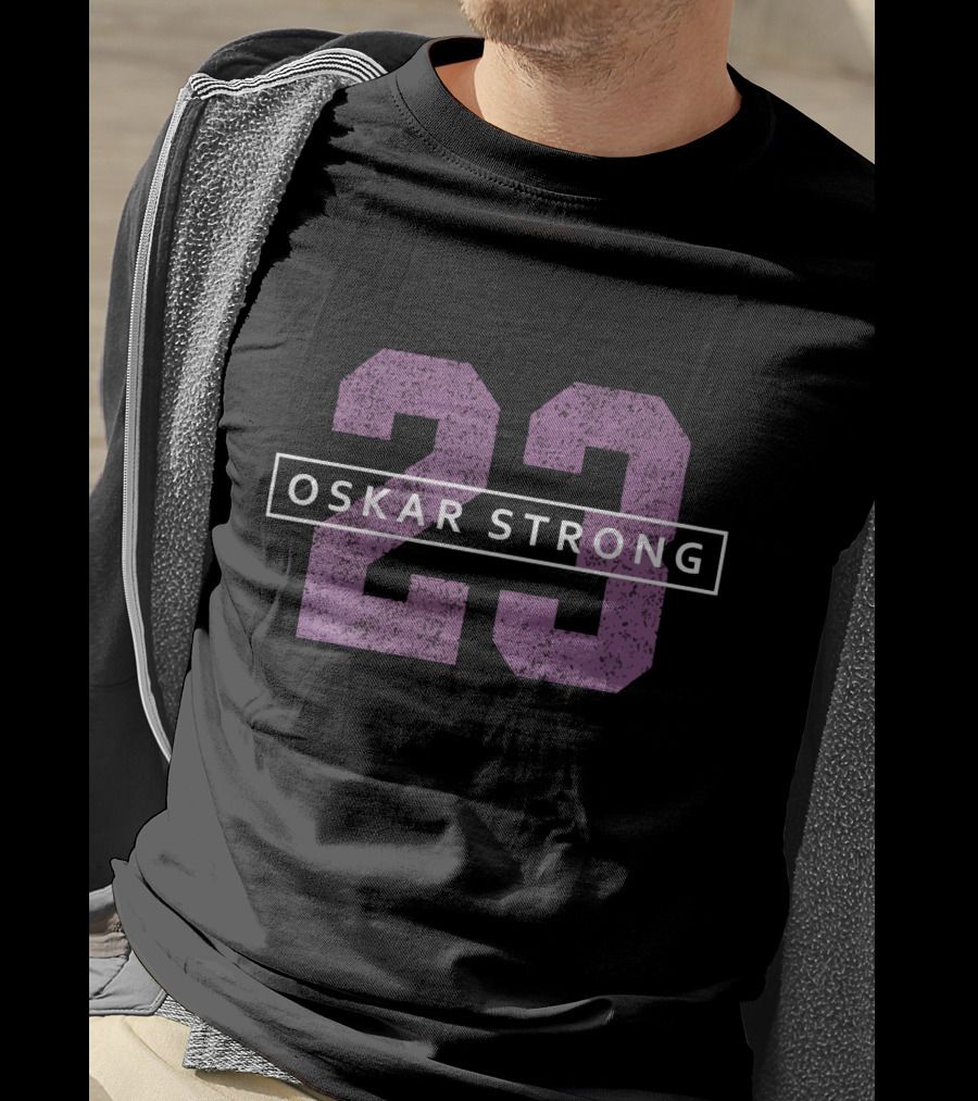 Oskar Strong 23 Purple Number T-Shirt