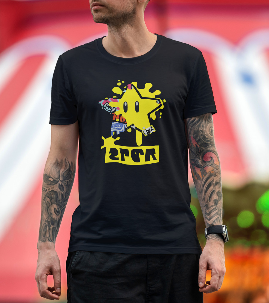 Splatfest Mario Star Ink Graphic uper 8025 T-Shirt