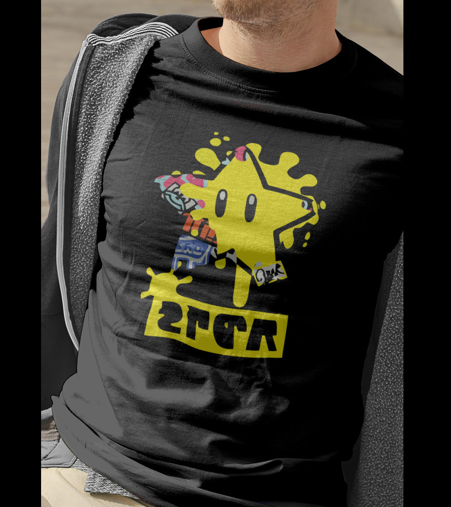Splatfest Mario Star Ink Graphic Uper 8025 T-Shirt