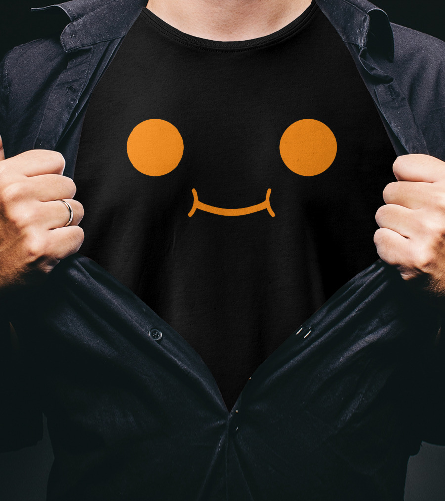 Fundy Smiley Face Minimalist Black-Shirt T-Shirt