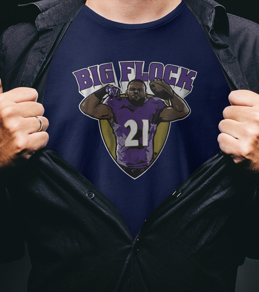 Mark Ingram Big Flock Number 21 Football T-Shirt