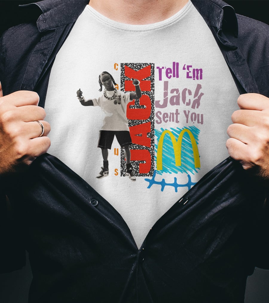 Cactus Jack Tell 'Em Jack Sent You McDonald's Smile T-Shirt