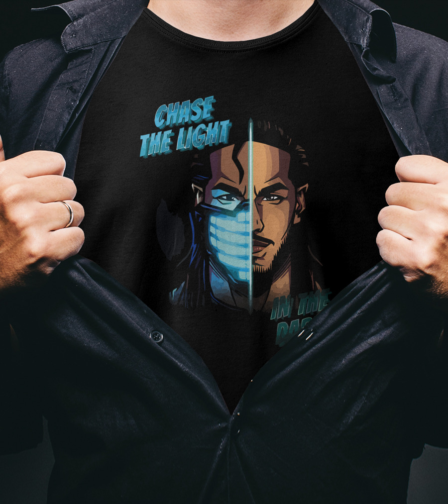 Mustafa Ali Chase The Light In The Dark Split Face T-Shirt