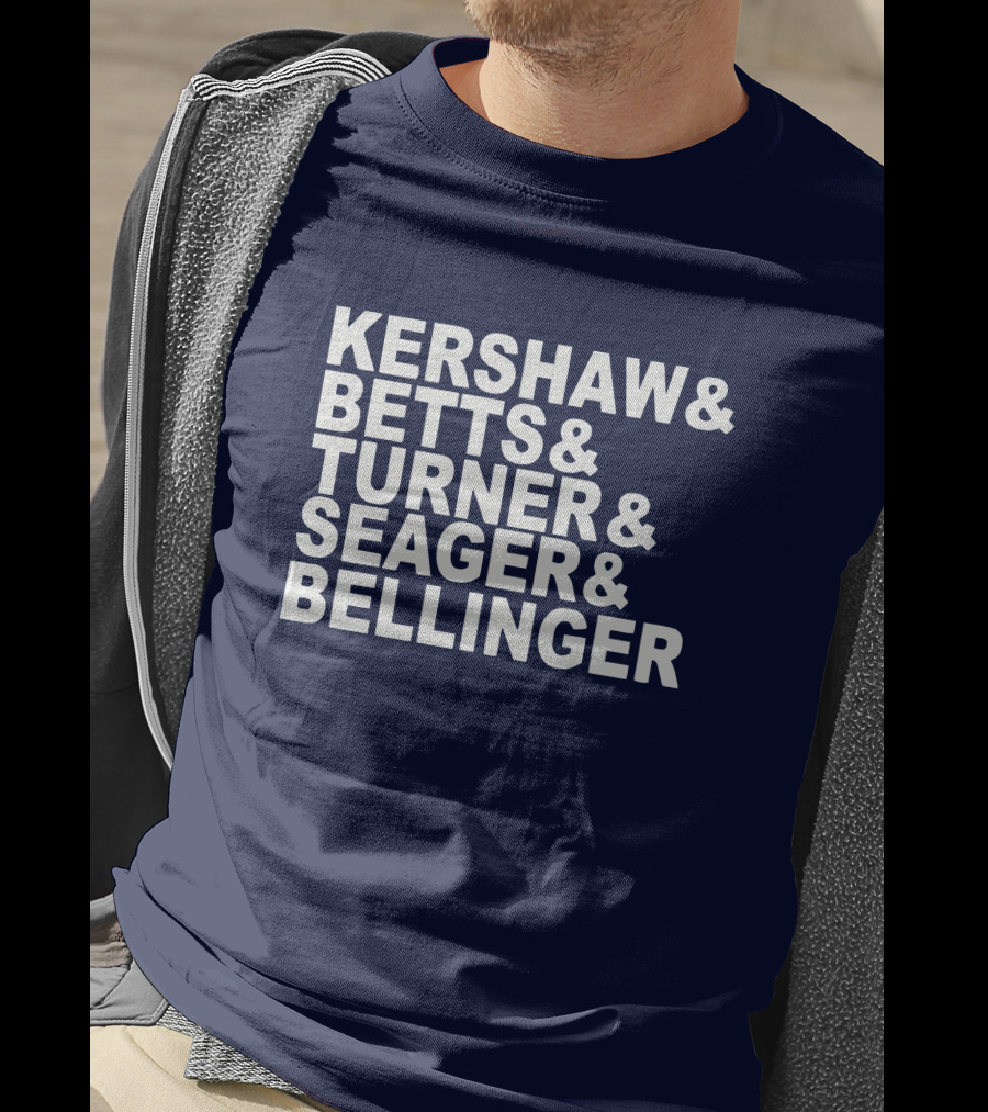 Kershaw Betts Turner Seager Bellinger Dodgers Fab Five T-Shirt