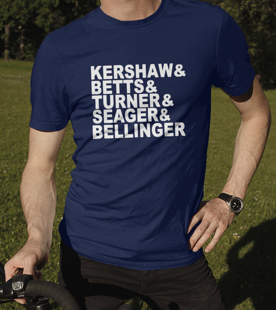 Kershaw Betts Turner Seager Bellinger Dodgers Fab Five T-Shirt
