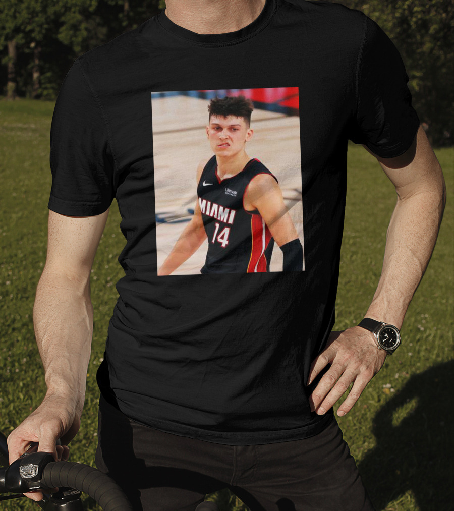 Miami 14 Tyler Herro Snarl Basketball Moment T-Shirt