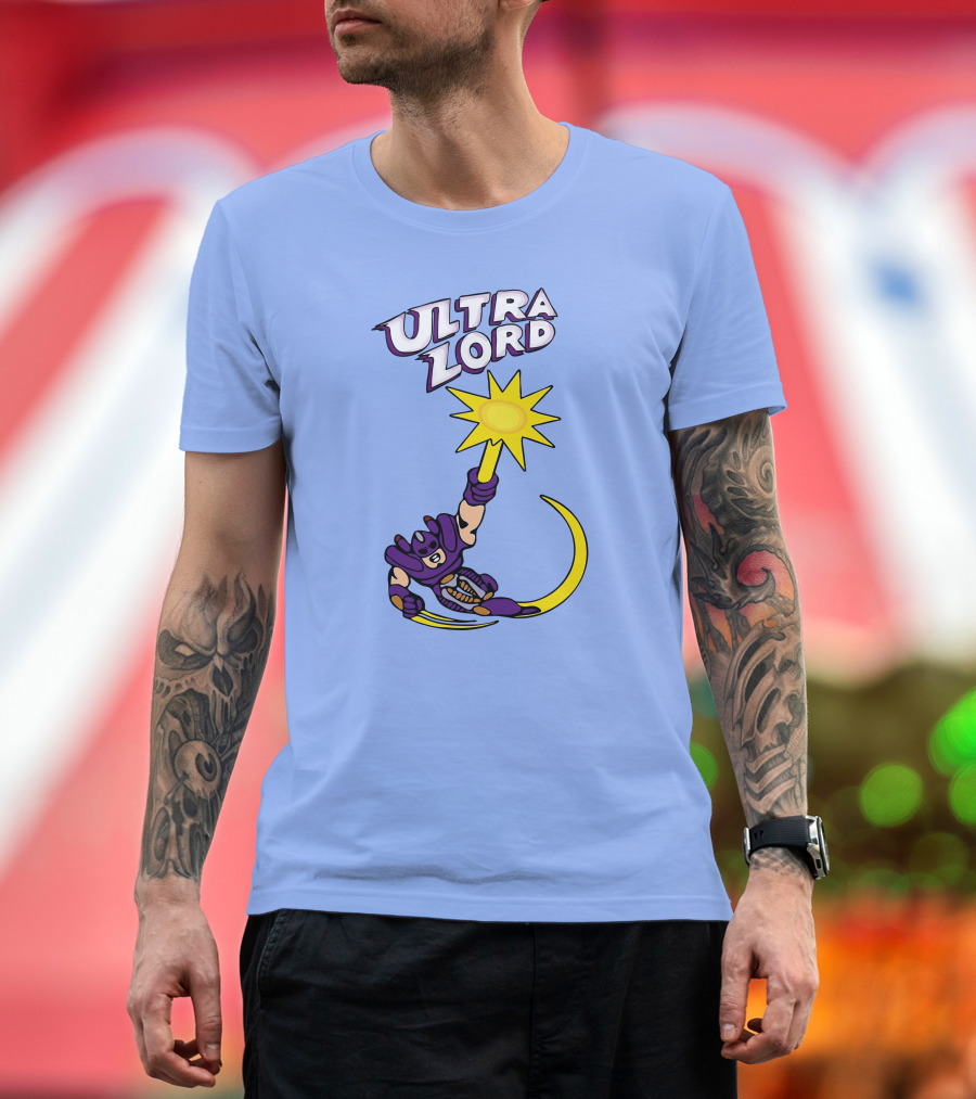Ultra Lord Heroic Superhero Holding Star Power Burst T-Shirt