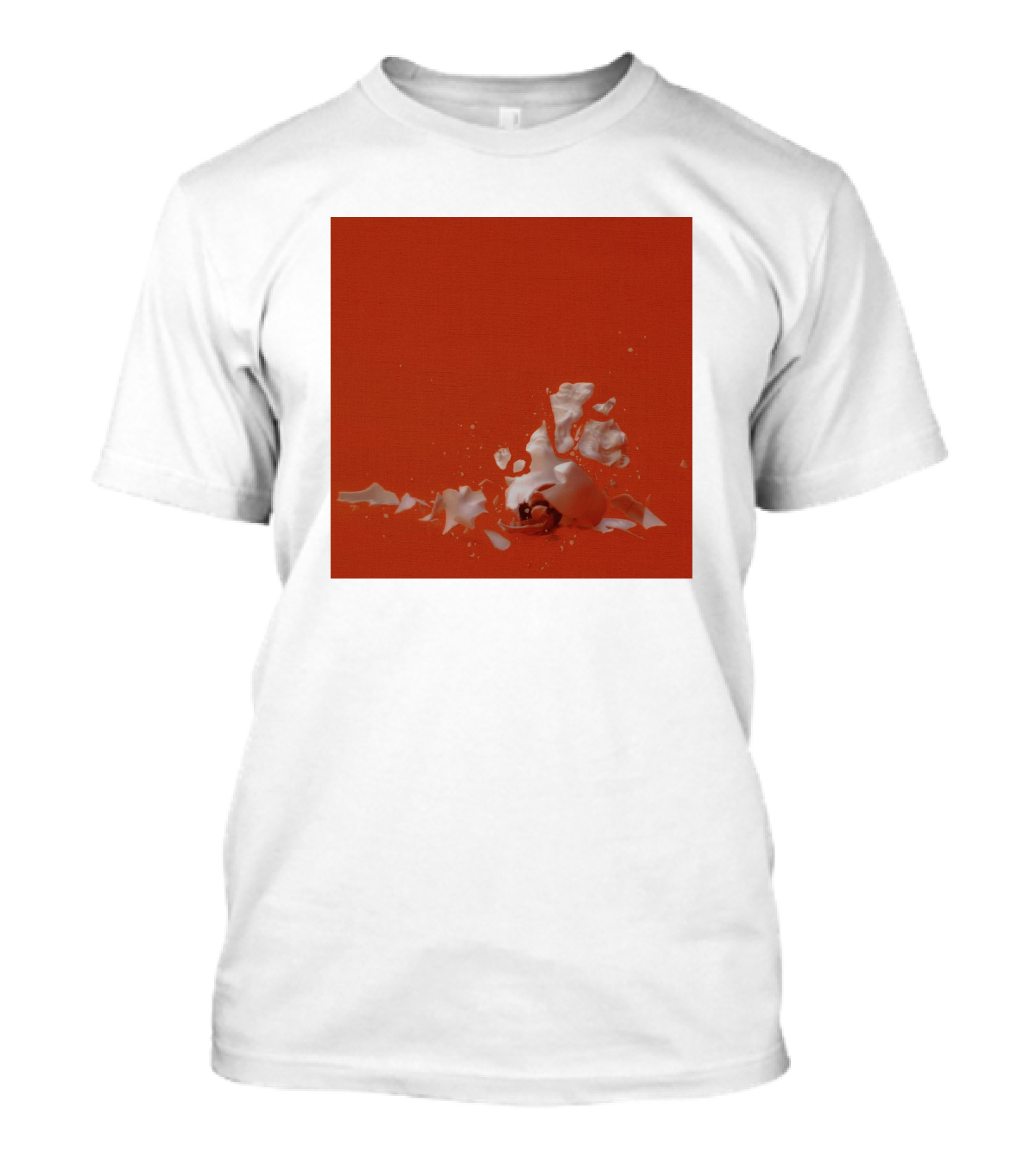 Therefore I Am Broken Egg On Orange Background T-Shirt