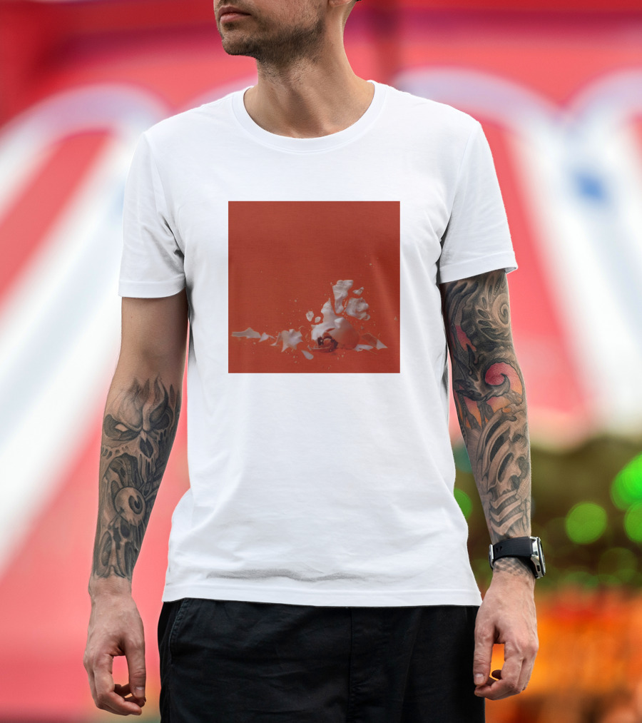 Therefore I Am Broken Egg on Orange Background T-Shirt