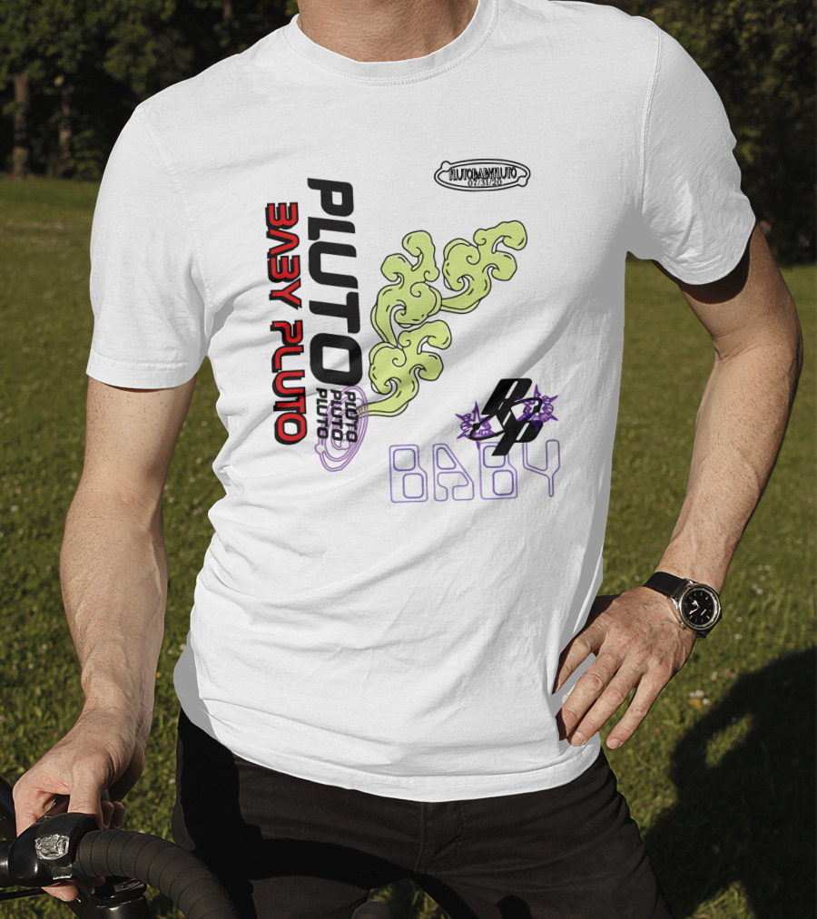 Pluto Baby Pluto Futuristic Exodus Vibrations T-Shirt