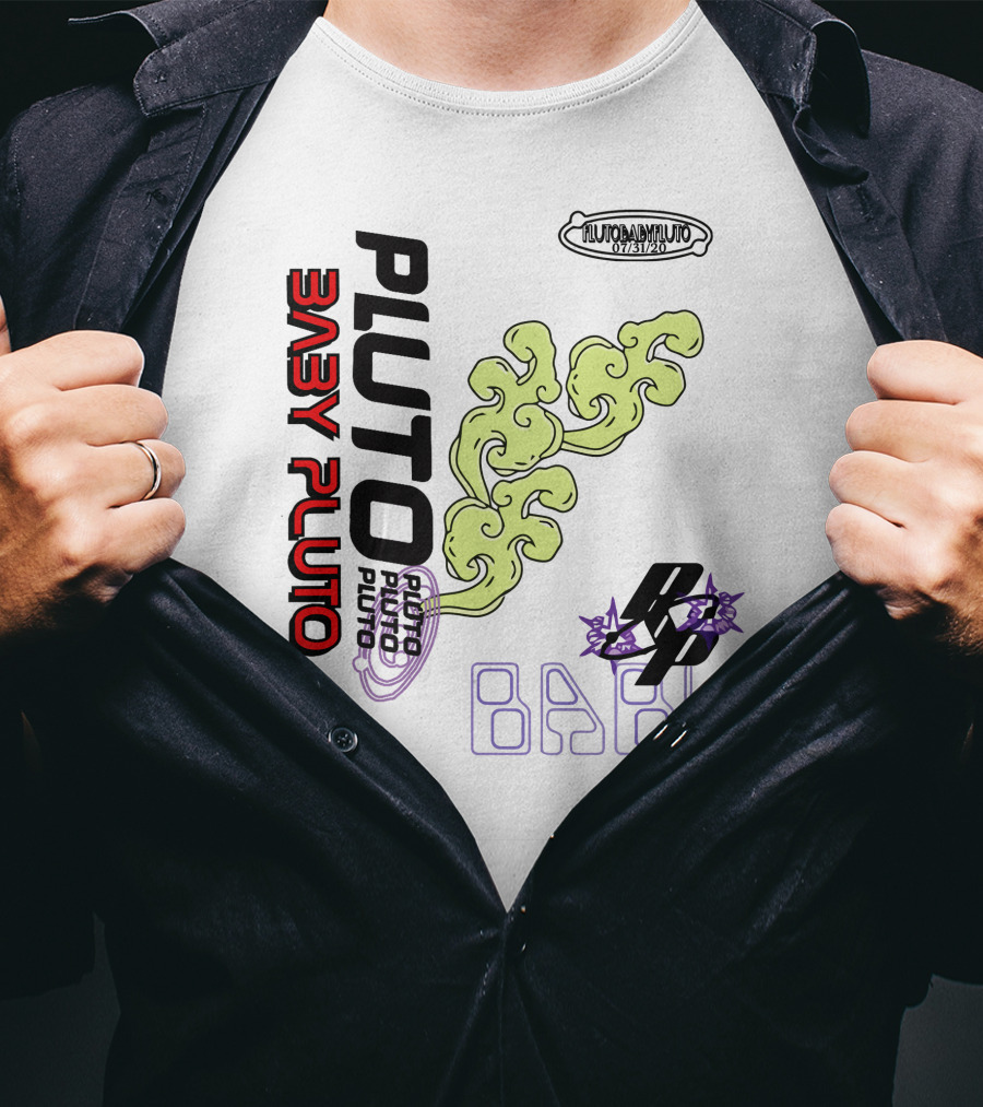 Pluto Baby Pluto Futuristic Exodus Vibrations T-Shirt