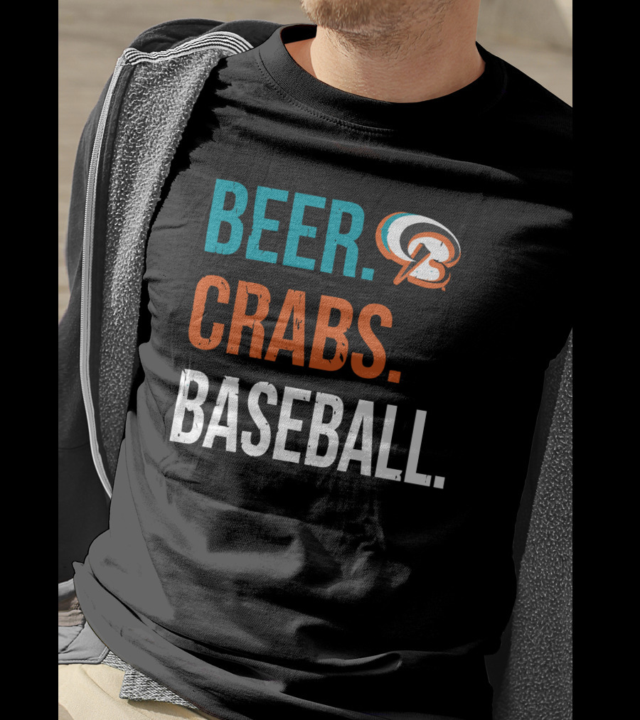 Beer Crabs Baseball Baltimore Orioles Logo Letter B T-Shirt
