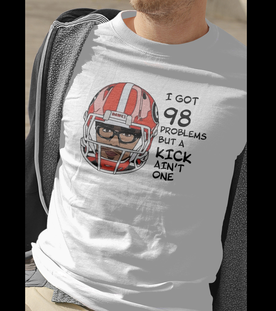 I Got 98 Problems But A Kick Ain't One Rodrigo Blankenship Football Helmet T-Shirt