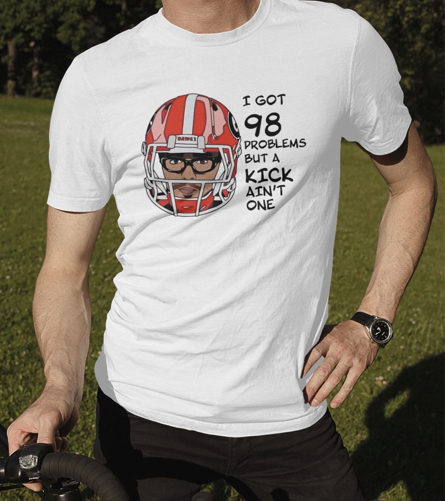 I Got 98 Problems But A Kick Ain't One Rodrigo Blankenship Football Helmet T-Shirt