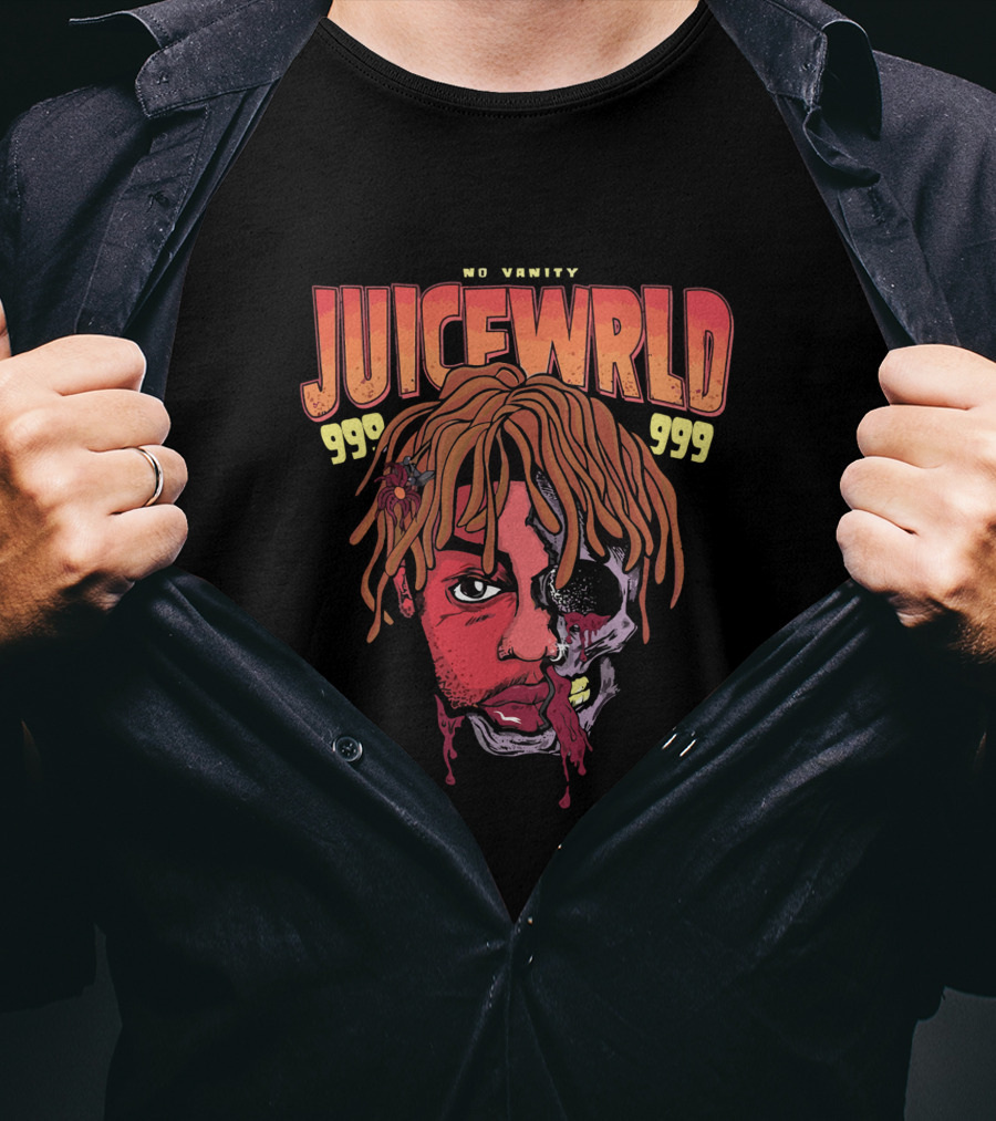 JUICE WRLD No Vanity 999 Skull Face T-Shirt