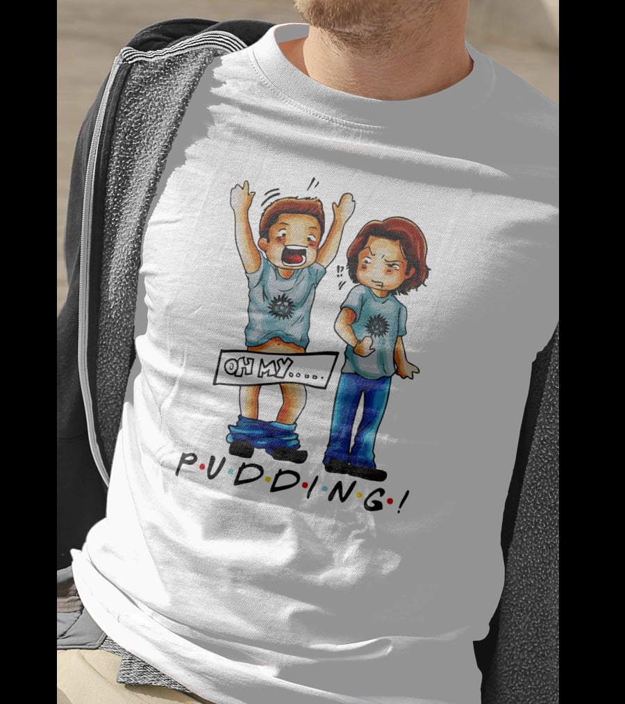 Supernatural Oh My Pudding Comic Characters T-Shirt