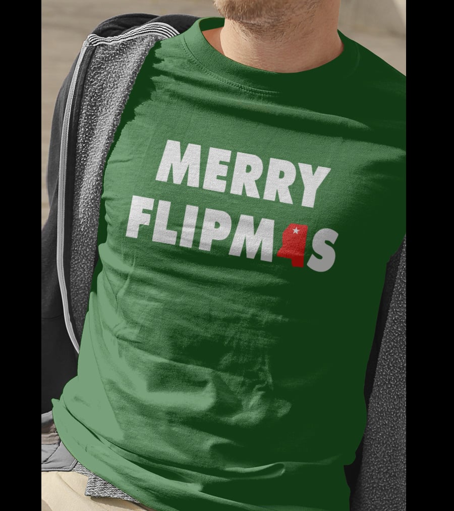 Merry Flipmas Lane Kiffin Alabama Holiday Tshirt T-Shirt