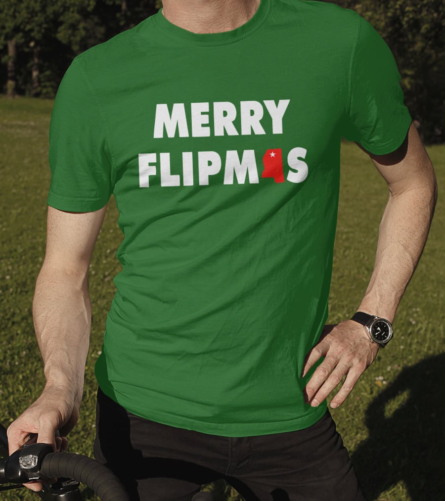 Merry Flipmas Lane Kiffin Alabama Holiday Tshirt T-Shirt