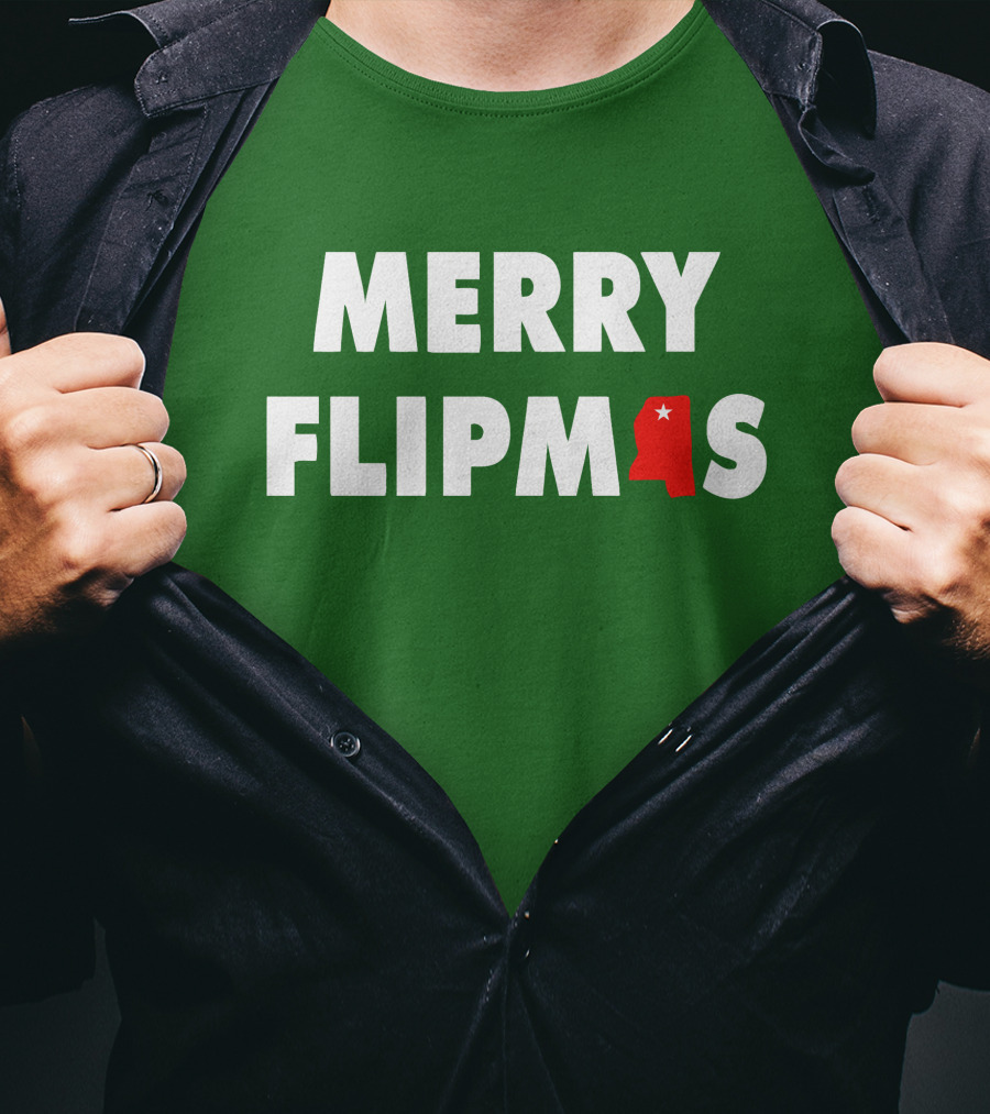Merry Flipmas Lane Kiffin Alabama Holiday Tshirt T-Shirt