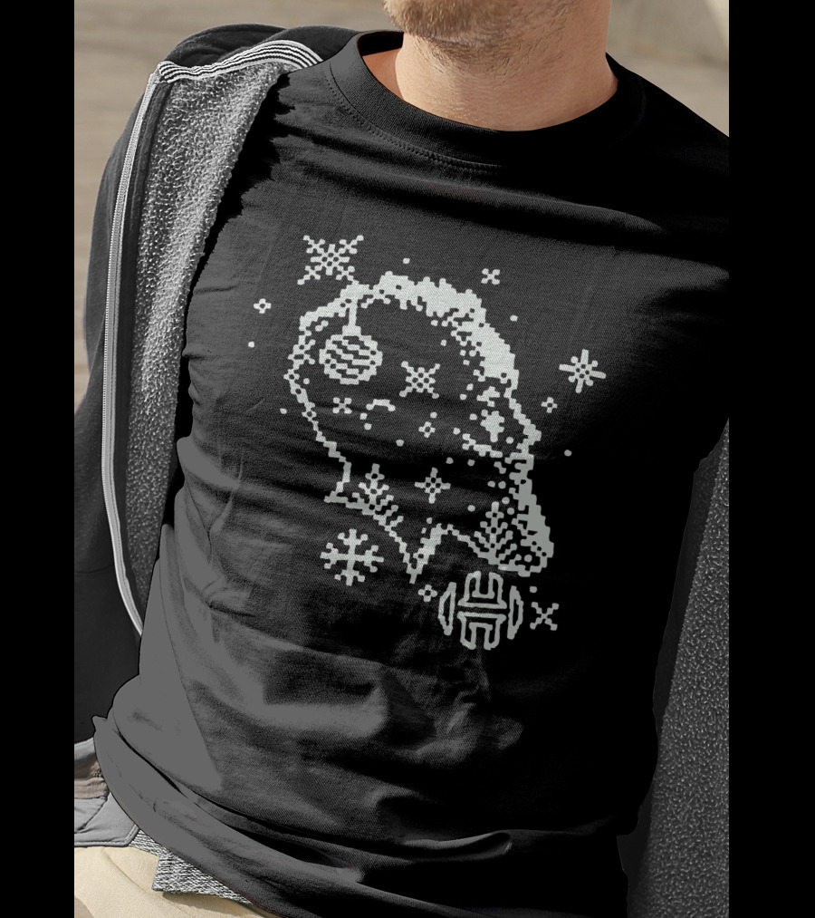 Harden Decorate The Game Holiday Pixel Art Crew T-Shirt