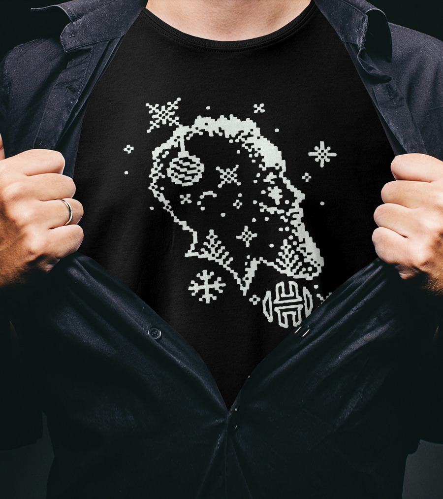 Harden Decorate The Game Holiday Pixel Art Crew T-Shirt