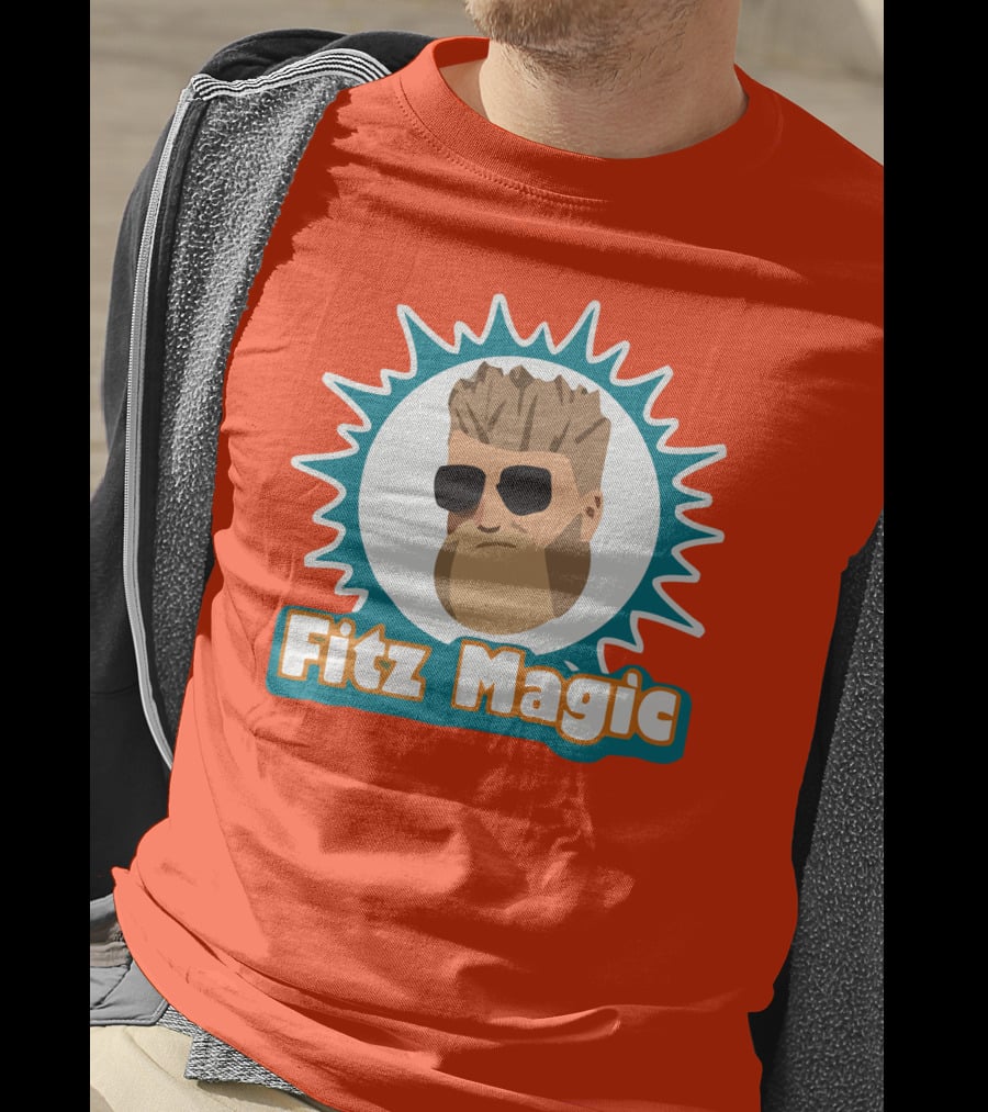 Fitzmagic Miami Dolphins Bearded Icon With Sunglasses T-Shirt