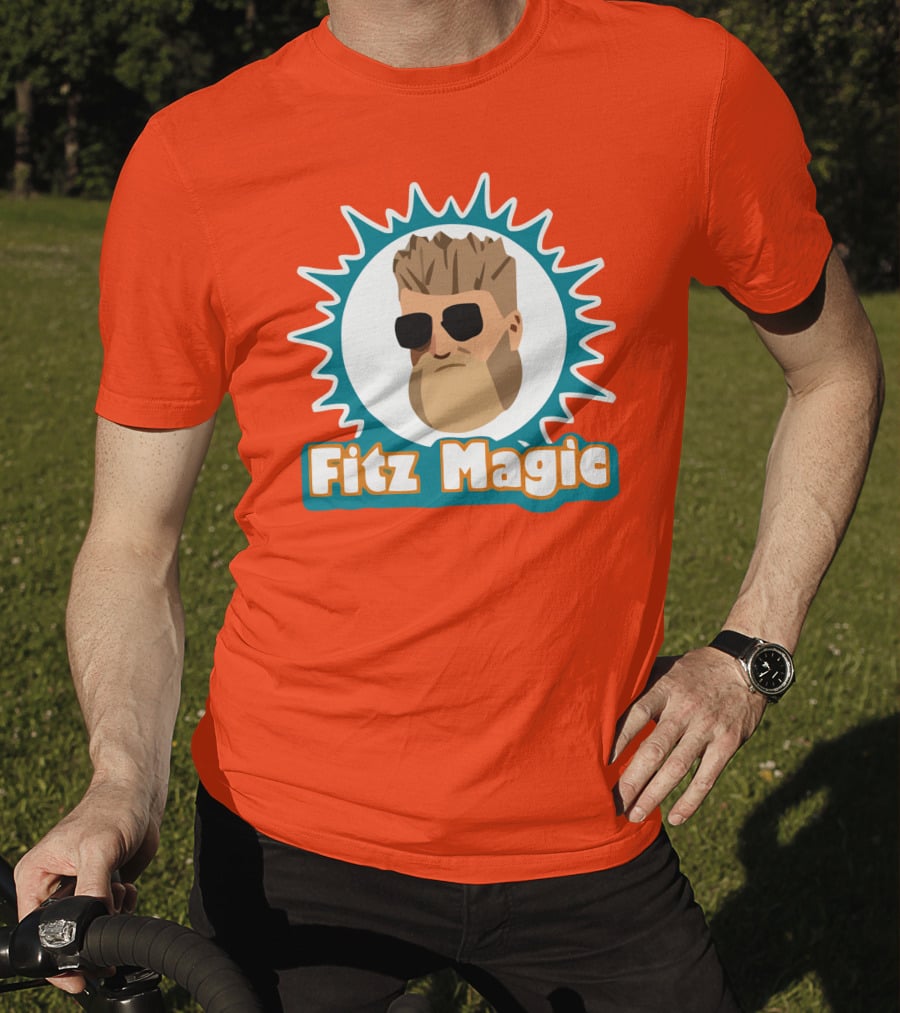 Fitzmagic Miami Dolphins Bearded Icon With Sunglasses T-Shirt