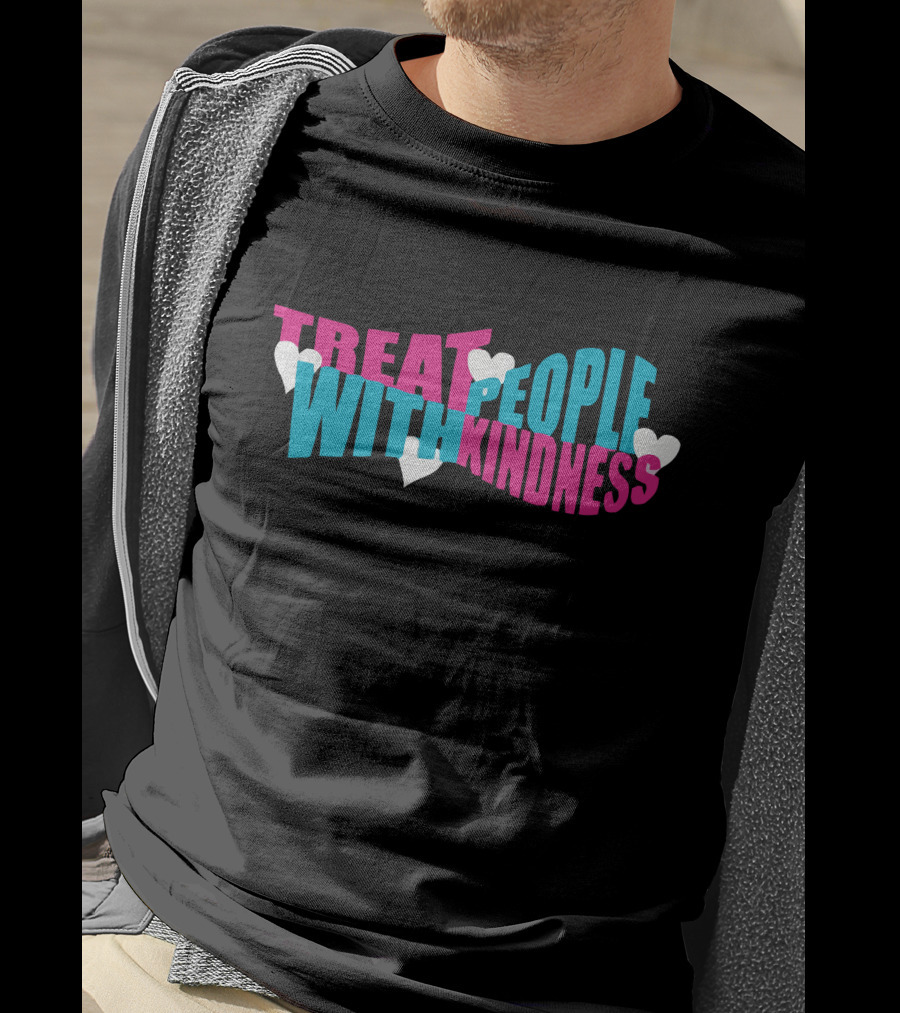 HStyles Treat People With Kindness Hearts T-Shirt