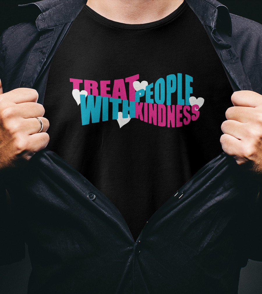 HStyles Treat People With Kindness Hearts T-Shirt