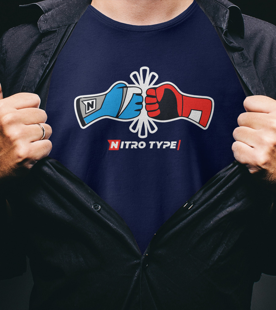 NITRO TYPE Fist Bump Racing Gloves T-Shirt