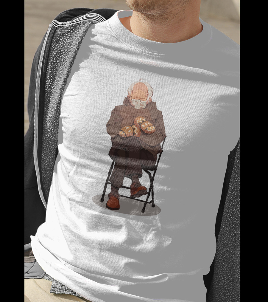 Bernie Sanders Sitting With Mittens Fanart T-Shirt