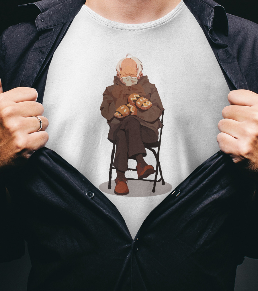 Bernie Sanders Sitting With Mittens Fanart T-Shirt