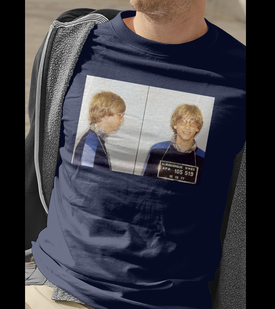 Bill Gates Albuquerque Mugshot 1977 T-Shirt