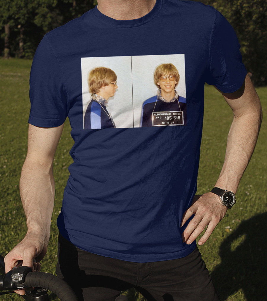 Bill Gates Albuquerque Mugshot 1977 T-Shirt