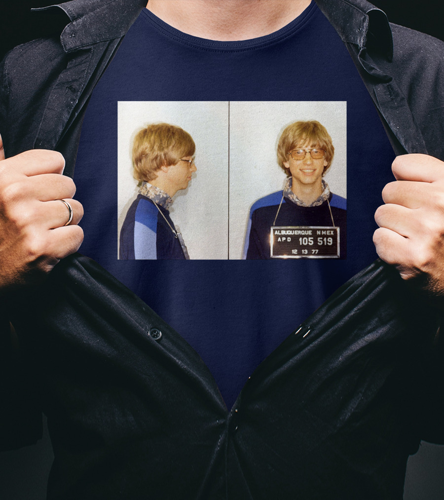 Bill Gates Albuquerque Mugshot 1977 T-Shirt