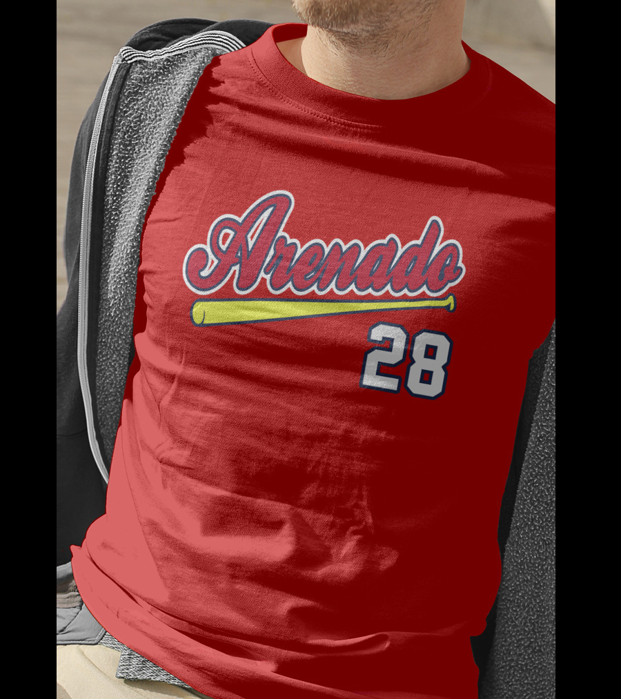 Arenado 28 Cardinals Baseball Bat Jersey T-Shirt