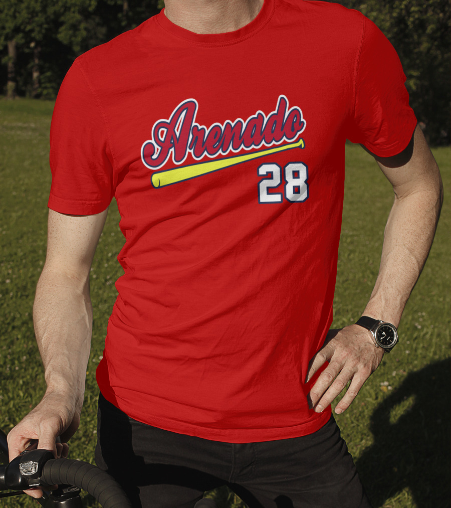 Arenado 28 Cardinals Baseball Bat Jersey T-Shirt