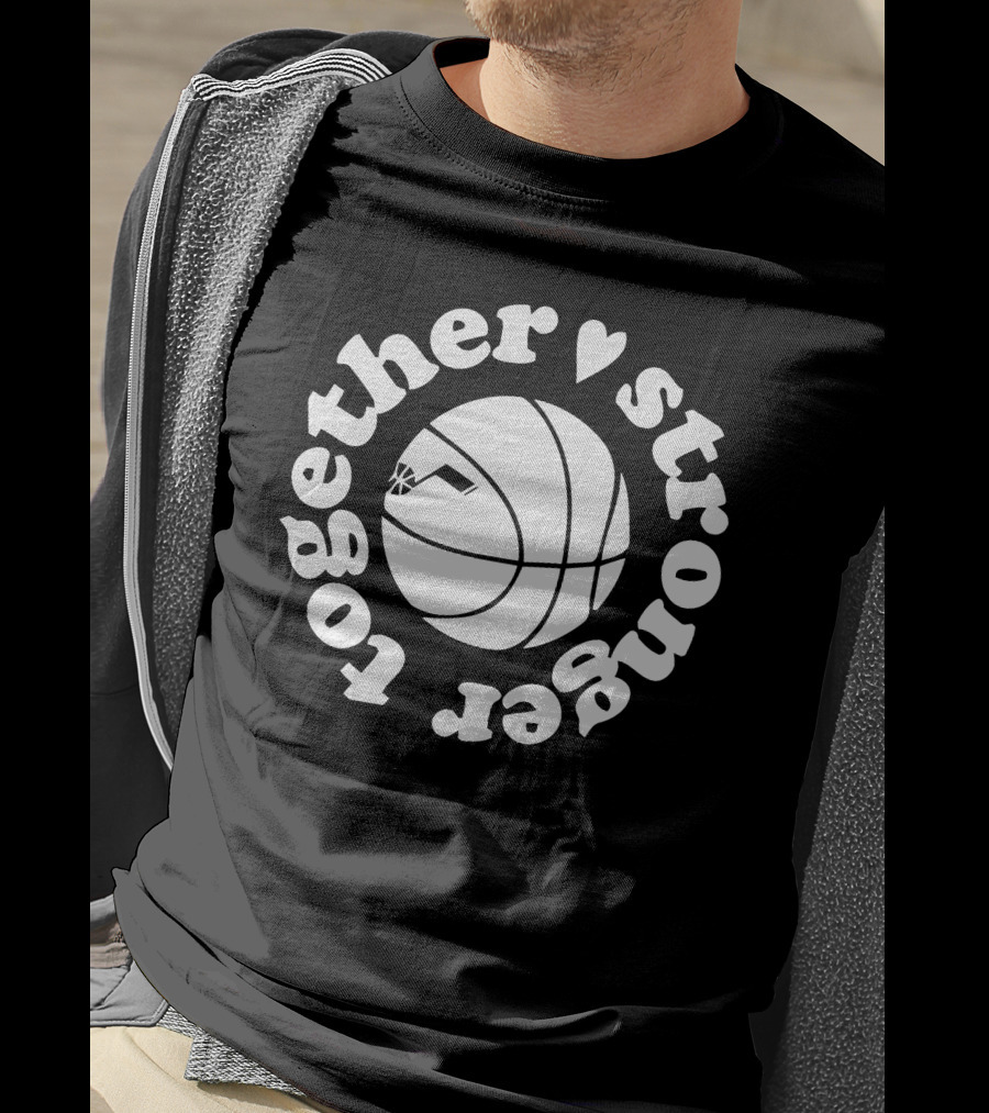 Stronger Together Utah Jazz Basketball Heart Black History Month T-Shirt