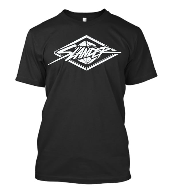 Slander Logo Diamond Shape White T-Shirt