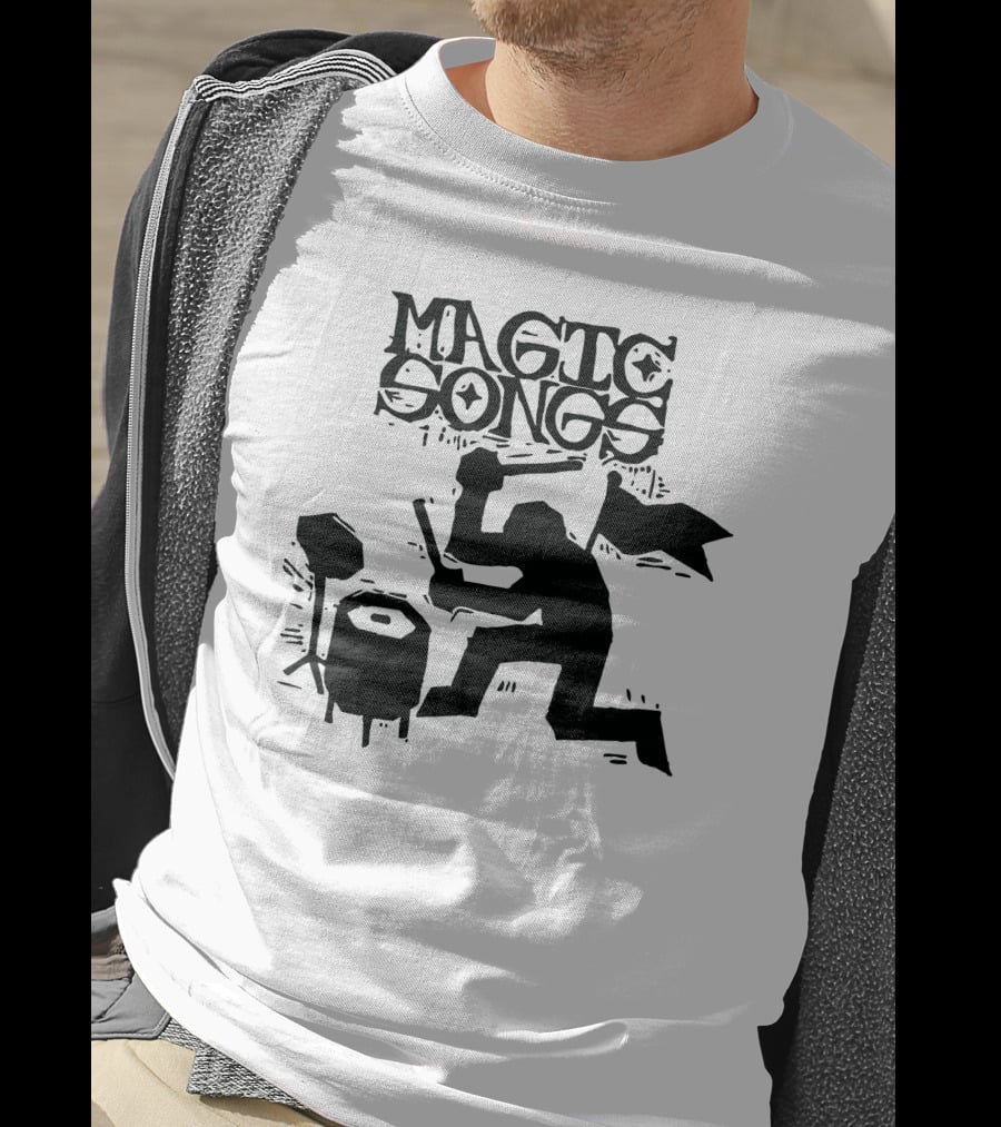 Magic Songs Drummer Silhouette In Action T-Shirt