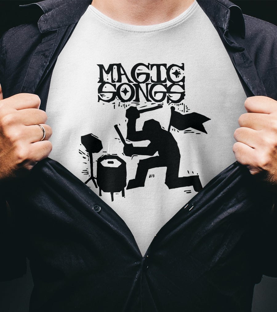 Magic Songs Drummer Silhouette In Action T-Shirt