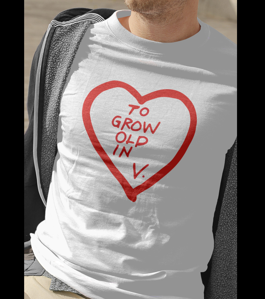 Wandavision To Grow Old In Love Red Heart Design V T-Shirt